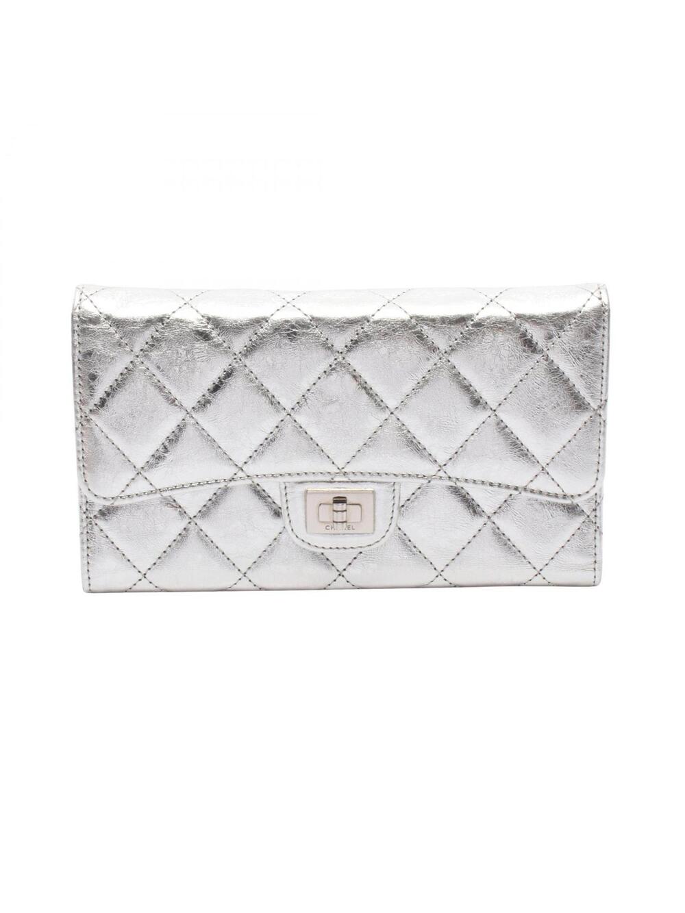 Chanel 2.55 Matelasse Metallic Tri-Fold #291487C85B